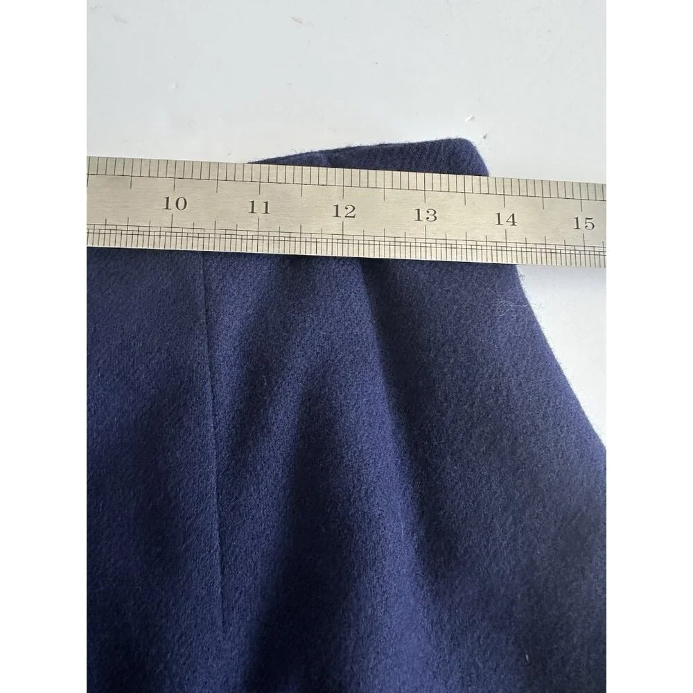 Vtg SAVANNAH 1114 Woolmark Skirt Womens 10 Navy 100% Wool Lined Academia‎ Preppy